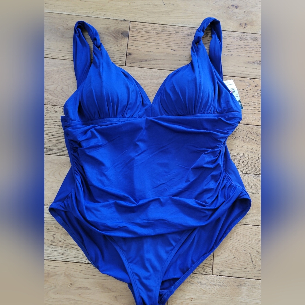 Lauren Ralph Lauren One Piece Navy Blue Swimsuit size 20